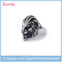 Popular 2016 hombres león anillo de acero de titanio anillos de león para los hombres